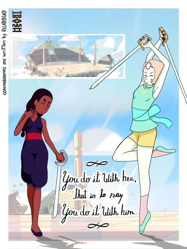 You do it with her, that is to say you do it with him